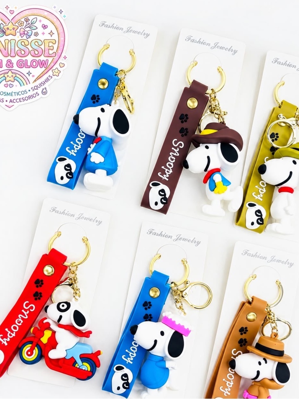 Snoopy Kids Keychain - Blue Silicone Strap